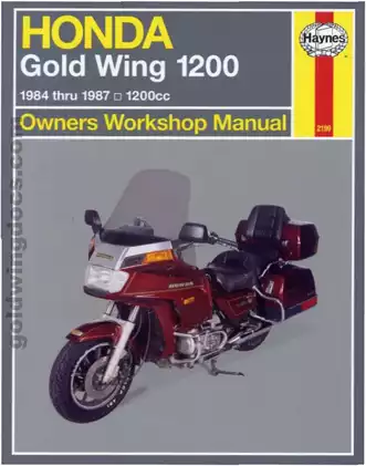 1984-1987 Honda Gold Wing 1200 owner´s workshop manual Preview image 1