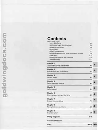 Honda GL1200 Gold Wing Owner's Workshop Manual (1984-1987) Preview image 3