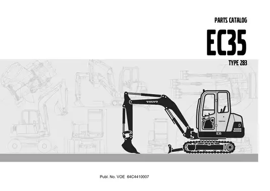Volvo EC35 Excavator Parts Catalog and Service Guide Preview image 2