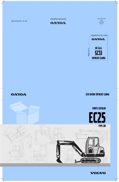Preview: Volvo EC25 Excavator Parts Catalog Manual 2000 onwards (P/N 64C4410005)