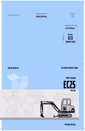 Volvo EC25 compact excavator parts catalog IPL