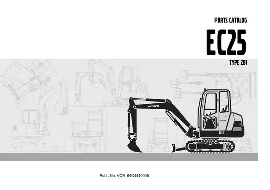 Volvo EC25 compact excavator parts catalog IPL Preview image 2