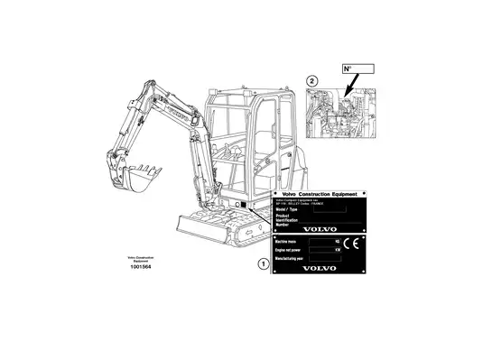 Volvo EC25 compact excavator parts catalog IPL Preview image 5