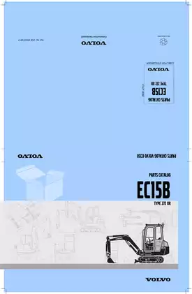 Volvo EC15B 272 XR mini digger excavator parts catalog IPL