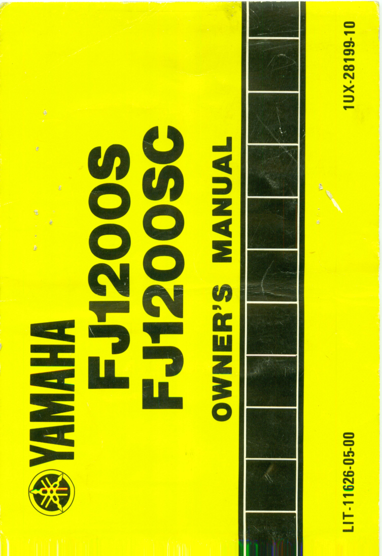1985-1996 Yamaha FJ1200 owners manual Preview image 2
