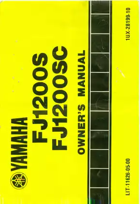 1985-1996 Yamaha FJ1200 owners manual Preview image 2