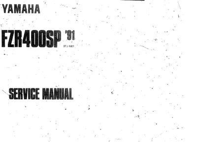 Preview: 1991 Yamaha FZR400SP Service Manual (P/N 3TJ-ME1)