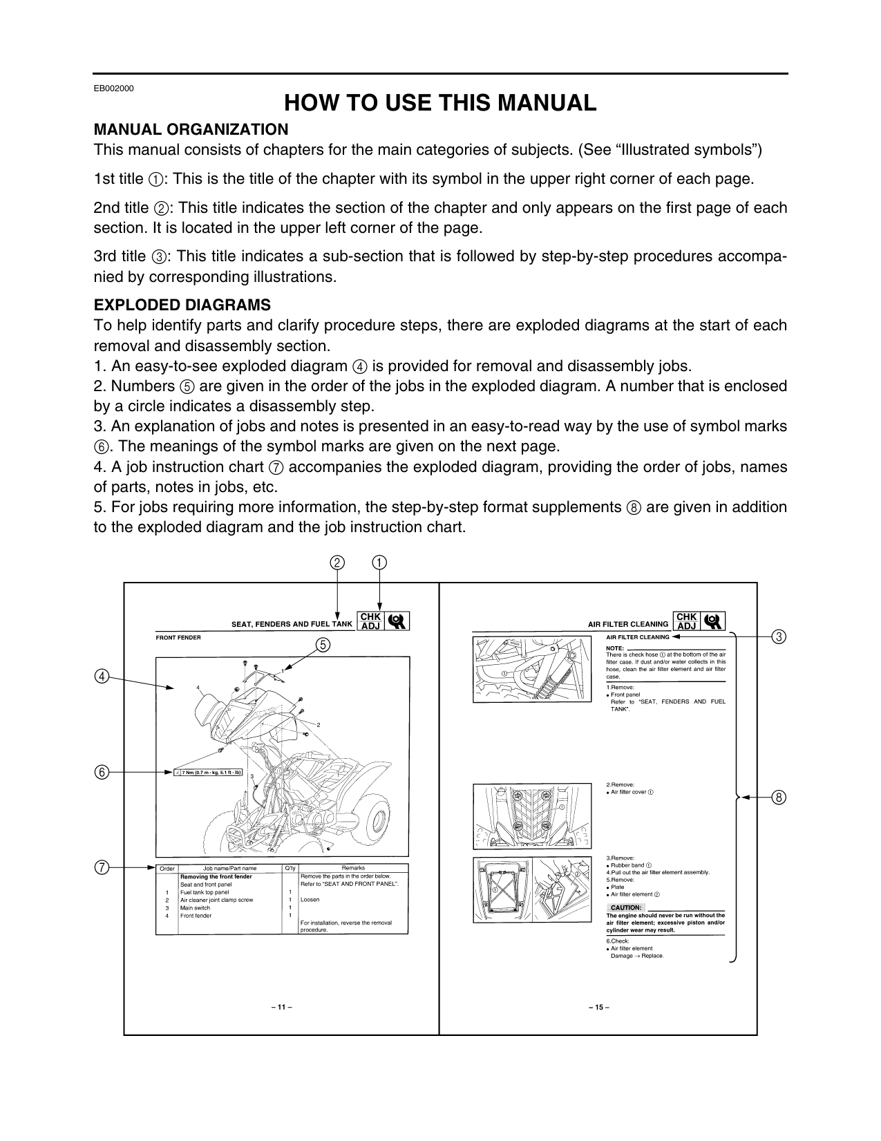 2002-2008 Yamaha Raptor 80, YFM80 repair manual Preview image 4
