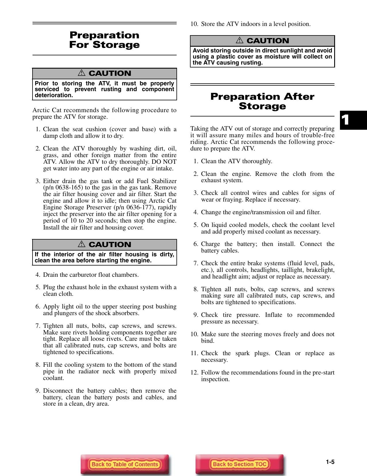 Arctic Cat 2004 Arctic Cat 650 4x4 manual manual preview page 5 - thumbnail