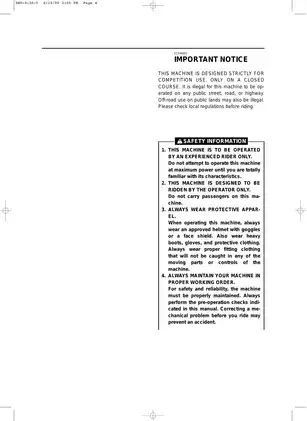 Yamaha YZ125 Service Manual - Comprehensive Guide for Maintenance and Repair Preview image 3