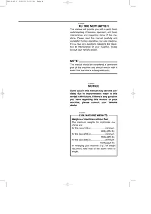 Yamaha YZ Series Digital Service Manual - Comprehensive Guide for Operation and Maintenance Preview image 5