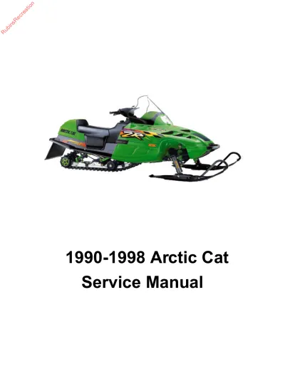 Preview: Arctic Cat Prowler, Cougar, Panther, EXT, Z, ZL, ZR, ZRT, Powder Special & Powder Extreme Snowmobile 1990–1998 Service & Repair Shop Manual (P/N 0636-617)