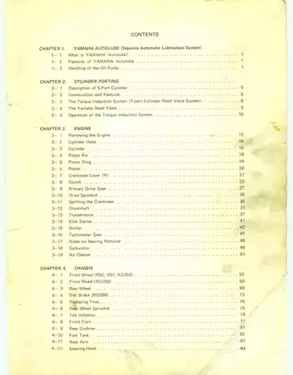 Yamaha DS7/R5C Service Manual 1972 - Complete Repair Guide for RD Series Motorcycles Preview image 4