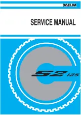 2004 Daelim S2-125/Freewing 125 S2 OEM Service Manual (P/N SM51-0411-01E) – preview page 1
