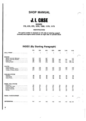 David Brown CASE Tractor Service Manual - Complete Guide for Models 770, 870, 970, 1070, 1090, 1170, 1175 Preview image 2