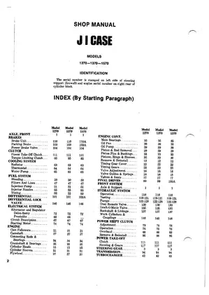 David Brown/Case Tractor Manual: Comprehensive Service Guide for Models 1270, 1370, and 1570 Preview image 2