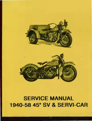 1940-1958 Harley-Davidson™ 45 SV, Servi-Car service manual
