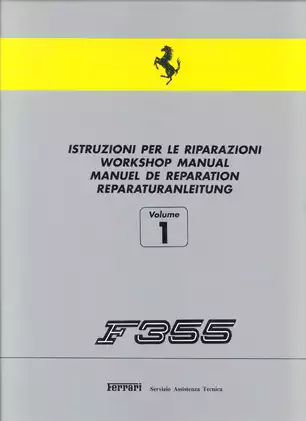 1995-1999 Ferrari F355-355 F1 workshop manual