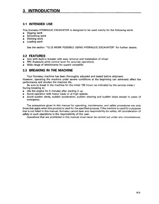 Komatsu Hydraulic Excavator Operation & Maintenance Manual Preview image 4