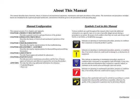 Epson Artisan 800, PX800FW multifunction printer service manual Preview image 3