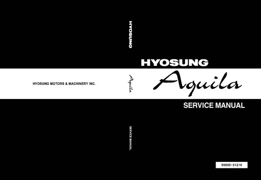 Hyosung GV650 Aquila service manual Preview image 1