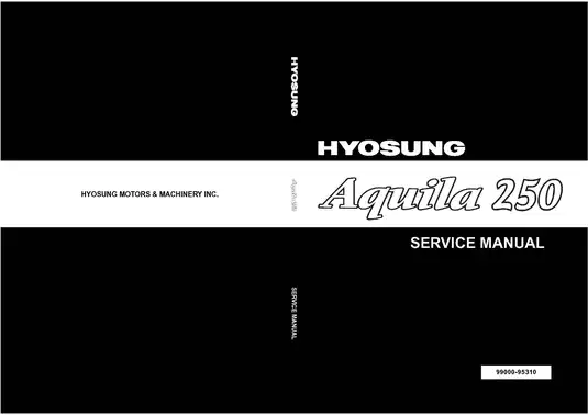 Complete Service Manual for Hyosung 250 Motorcycle (2000)
