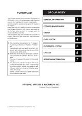 2000 Hyosung Aquila 250 Service Manual (P/N 99000-95310) – preview page 2