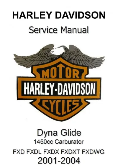 Preview: 2001–2004 Harley-Davidson Dyna Glide FXD, FXDL, FXDX, FXDXT and FXDWG Service Manual (P/N 99481-03A)