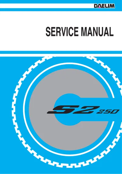 Preview: 2004 Daelim S2-250 Service Manual (P/N SM50-0409-01E)