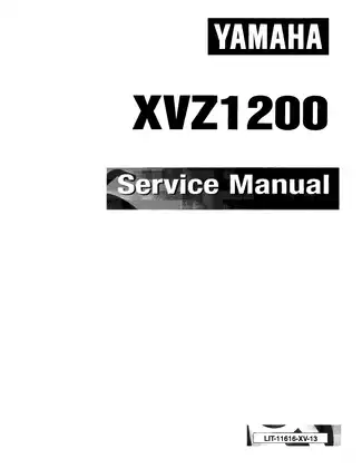 Yamaha XVZ12TK Service Manual - Comprehensive Guide for Maintenance and Repair Preview image 1