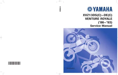 Preview: Yamaha XVZ13DS and XVZ13DSC 1986–1993 Venture Royale Service Manual (P/N LIT-11616-XV-14)