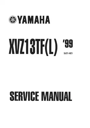 Yamaha XVZ13TF Service Manual (1999 Edition) - Comprehensive Maintenance Guide Preview image 1