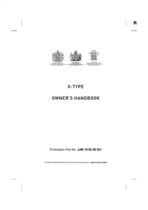 Jaguar X-Type Owner's Handbook (2004) - Complete Guide to Features and Maintenance