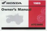 1985 Honda ATC350X Owner's Manual (P/N 31HA5600) – preview page 1