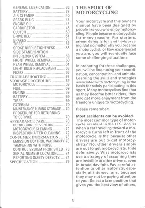 2002 Suzuki Savage LS650P owners manual Preview image 5