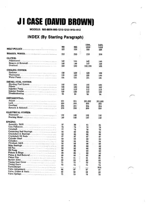 David Brown/Case Tractor Service Manual - Comprehensive Guide for Models 885, 995, 1210, 1212, 1410, 1412 Preview image 3