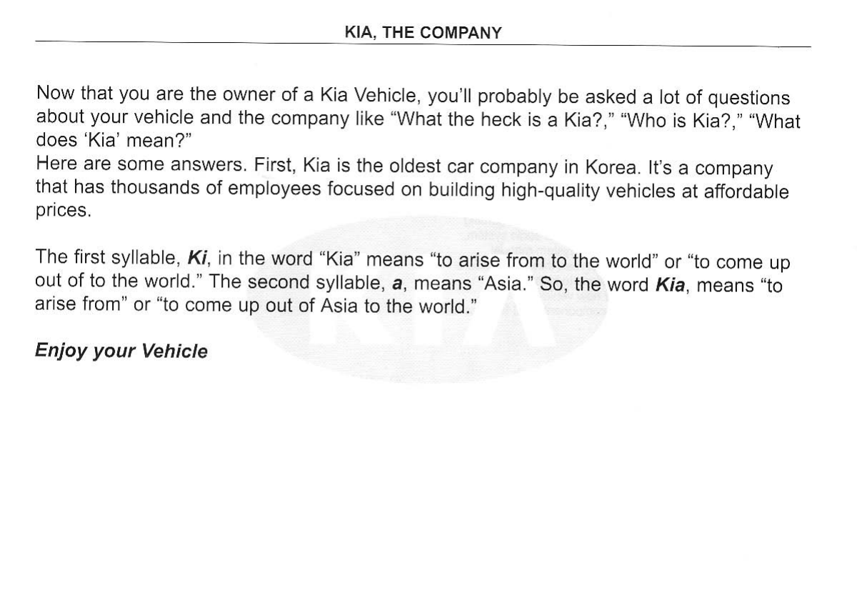 2004 Kia Sedona owners manual Preview image 2