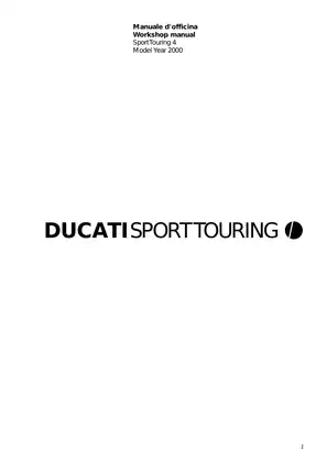 Ducati Sport Touring 2000 Workshop Manual - Complete Service Guide