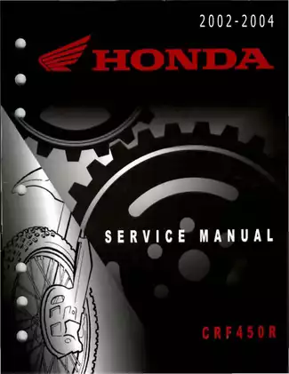 Honda CRF450R Service Manual (2002-2004): Complete Repair Guide for Technicians