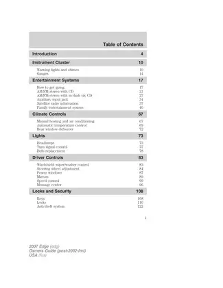 2007-2009 Ford Edge manual Preview image 1