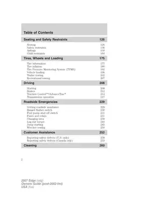 2007-2009 Ford Edge manual Preview image 2