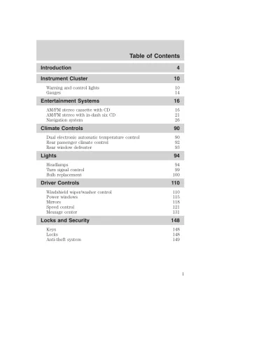 Preview: Lincoln Aviator 2004–2005 Repair Manual (P/N LMAVI0305)