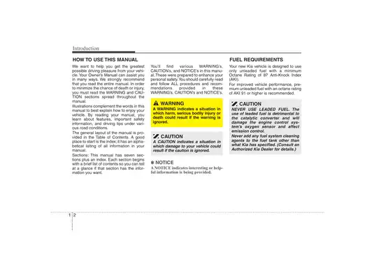 Kia Vehicle Owner's Manual - Comprehensive Guide for Optimal Performance and Safety Preview image 5