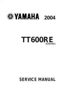 Comprehensive Yamaha TT600RE Service Manual (2004 Edition) Preview image 1