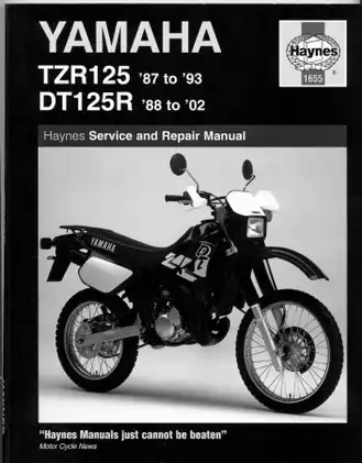 1988-2002 Yamaha DT125R service and repair manual Preview image 1
