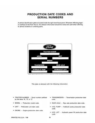 Ford 230A, 231, 335, 340, 340B, 420, 445, 455A, 531, 532, 535, 540A, 540B, 545, 545A industrial tractor repair manual Preview image 4