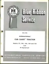 Cub Cadet Tractor 72/104/105/124/125 1967–1969 Service Manual (P/N GSS-1398) – preview page 1