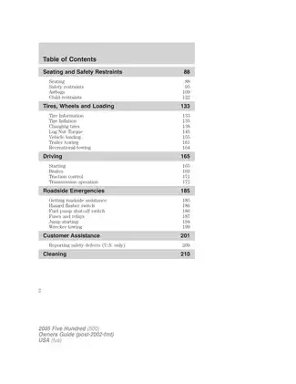 2005-2007 Ford Five Hundred 500 service manual Preview image 2