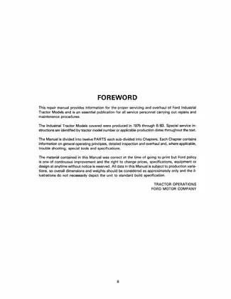 Comprehensive Ford Tractor Repair Manual (1975-1983) Preview image 3