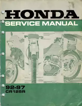 Honda CR125R Service Manual - Comprehensive Guide for Maintenance and Repairs